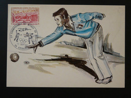 Carte Commemorative Card Championnat Du Monde Pétanque Grenoble 38 Isère 1982 - Petanque