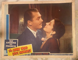 BRIAN AHERNE ,KAY FRANCIS ,THE MAN WHO LOST HIMSELF  ,LOBBY CARD - Autographes