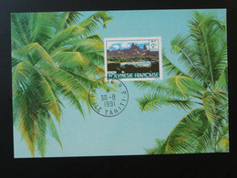 Carte Maximum Card Palmier Palm Tree Polynesie Francaise 1991 - Maximum Cards