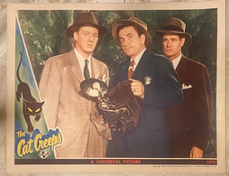 THE CAT CREEPS   , LOBBY CARD - Handtekening