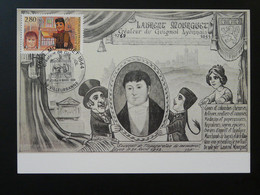 Carte Maximum Card Laurent Mourguet Guignol Marionnettes Puppets Villeurbanne 69 Rhone 1994 - Marionette