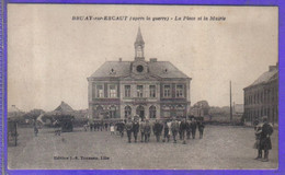 Carte Postale 59. Bruay-sur-Escaut  Place De La Mairie Très Beau Plan - Bruay Sur Escaut