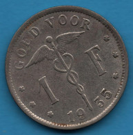 BELGIQUE 1 FRANC 1935 KM# 90 Leopold III GOED VOOR - 1 Franc