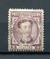 1876.ESPAÑA.EDIFIL 181*.NUEVO CON FIJASELLOS(MH).CATALOGO 110€ - Neufs