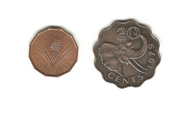 384/ Swaziland : 1 Cent 1975 - 20 Cents 1979 - Swasiland