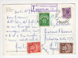 1946. ITALY,YUGOSLAVIA,SLOVENIA,LJUBLJANA,13 DIN POSTAGE DUE APPLIED IN LJUBLJANA,POSTCARD,USED - Postage Due