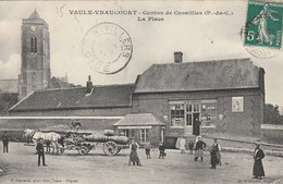 VAULX VRAUCOURT CANTON DE CROSILLES LA PLACE ATTELAGE 191? RARE - Other & Unclassified
