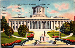 Ohio Columbus State Capitol And McKinley Memorial 1939 - Columbus