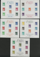 LES COULEURS DE MARIANNE (LUQUET / 14 Juillet) Les 5 Blocs Neufs ** (MNH) Vendus à La Veleur Faciale. TB - 1997-2004 Marianne Du 14 Juillet