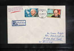 British Antarctic Territory 1976 Halley Bay Interesting Registered Letter - Covers & Documents