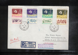 British Antarctic Territory 1971 Antarctic Treaty Interesting Registered Letter - Briefe U. Dokumente