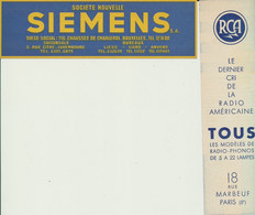 MARQUE-Pages          (anciens)   SIEMENS     Et        RCA.             2 Pièces. - Marque-Pages