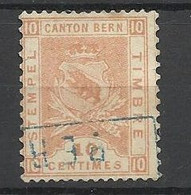 Suisse  Fiscal  Canton De Berne  10  Centimes  Ocre  Oblitéré B/TB    Voir  Scans    Soldé   ! ! ! - Fiscali