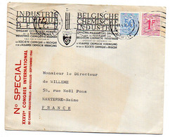 BELGIQUE--1966-- Lettre BRUXELLES  Pour NANTERRE-92 (France)..timbres Seul Sur Lettre. Cachet Mécanique (chimie). - Storia Postale