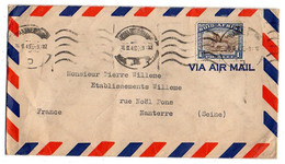 AFRIQUE DU SUD--1949---Lettre JOHANNESBURG  Pour NANTERRE-92 (France)..timbre Seul Sur Lettre.... Cachet -- - Lettres & Documents