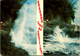 (4 N 36) French Polynesia (poster To Australia 1980 From Italy ?) Tahiti Le Trou Du Souffleur - Polynésie Française