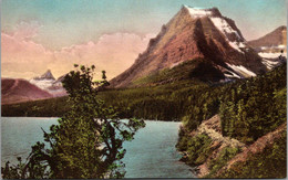 Montana Glacier National Park Saint Mary Lake Going-To-The-Sun Mountains Handcolored Albertype - Andere & Zonder Classificatie