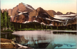 Montana Glacier National Park Josephine Lake Grinnel Glacier And Gould Mountains Handcolored Albertype - Andere & Zonder Classificatie