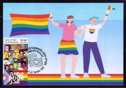 ISRAEL 2022 STAMPS THE LGBTQ COMMUNITY PRIDE MAXIMUM CARD (**) - Lettres & Documents