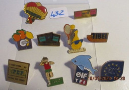 SUPER AFFAIRE A PRIX CASSE !!! LOT 482 : Lot De 10 Pin's TOUS DIFFERENTS En Très Bon état Mais SANS Les Attaches - Lots