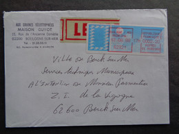 France Vignette Carrier Boulogne Sur Mer Principal 17-06-1988 G1 PC62160 Graines Sélectionnées Maison Guyot Pour Berck - Storia Postale