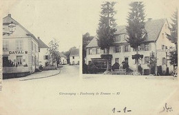 GIROMAGNY                       FAUBOURG DE FRANCE     BRASSERIE DAVAL  2 VUES      PRECURSEUR - Giromagny