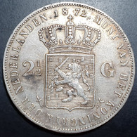 Netherlands 2 1/2 2.5 Gulden Willem William III 1872 Silver XF Sharp Detail - 1849-1890 : Willem III