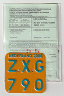 License Plate-nummerplaat-Nummernschild Moped-wheelchair Nederland-the Netherlands 2008 - Placas De Matriculación