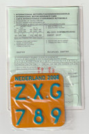 License Plate-nummerplaat-Nummernschild Moped-wheelchair Nederland-the Netherlands 2008 - Placas De Matriculación