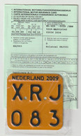 License Plate-nummerplaat-Nummernschild Moped-wheelchair Nederland-the Netherlands 2009 - Number Plates