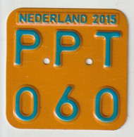 License Plate-nummerplaat-Nummernschild Moped-wheelchair Nederland-the Netherlands 2015 - Plaques D'immatriculation