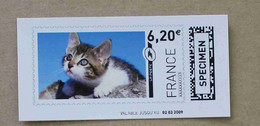 Ti02-01 :  SPECIMEN -  Chat 6.20 €  +  Chat 38.93 €  (autoadhésifs / Autocollants) - Especimenes