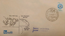 A) 1982, ARGENTINA, FDC, CIRCULATED INTERNALLY IN BUENOS AIRES, MALVINAS ISLANDS, XF - Brieven En Documenten