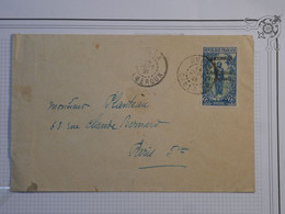 BM7  CAMEROUN   BELLE  LETTRE   RR 1921  DOUALA  A PARIS FRANCE +FEMME BAKALOI++T.P SURCHARGE  + AFFRANC.INTERESSANT ++ - Storia Postale