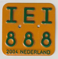 License Plate-nummerplaat-Nummernschild Moped-wheelchair Nederland-the Netherlands 2004 - Plaques D'immatriculation