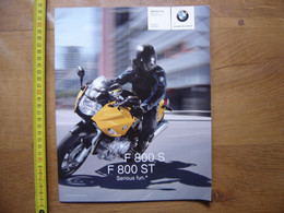 Brochure Catalogue Publicite Prospekt MOTO BMW F 800 S ST Serious Fun - Motos