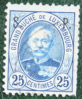 25 C Grand Duke Adolf With Overprint SP Officiel Dienst 1891 Mi 50 Yv - Gestempeld / Used Luxembourg Luxemburg - Servizio