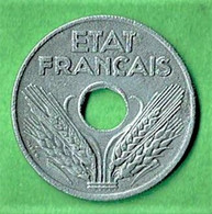 FRANCE / ETAT FRANCAIS / 20 CENTIMES / 1941 / ZINC - 20 Centimes