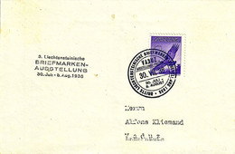 Liechtenstein 1938: Adler Aigle Eagle Zu Flug 9 Mi 143 Yv PA9 Mit O AUSSTELLUNGS-POSTAMT VADUZ 30.VII.38 (Zu CHF 35.00) - Poste Aérienne