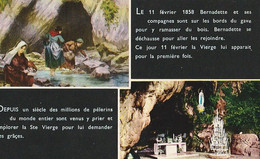 LOURDES. - Bernadette Et La Grotte. Carte Pas Courante - Heilige Plaatsen