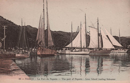 CPA TAHITI - Le Port De Papeete - The Port Of Papeete - Inter Island Tradinc Schooner - Colorisé - Edition RP - Tahiti