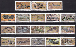 Venda 1986,  120/37 X, MNH **, Freimarken: Reptilien. 18 Werte - Venda