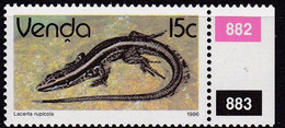 Venda 1986,  130 Y, MNH **, Freimarken: Reptilien. - Venda