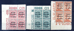 1918 TRENTINO-ALTO ADIGE Serie Completa 3v. * 28/30 Quartine - Trente