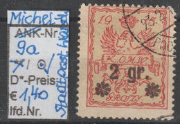 1915 - POLEN - SM "Stadtpost Warschau - Heraldik" 2 Gr. Rosa/grünl.gelb - O Gestempelt - S.Scan (pl 9ao Warschau) - Used Stamps