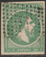 Spain 1875 Sc X6 Espana Ed 160 Carlist Used Rombo De Puntos Cancel - Carlistes