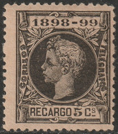 Spain 1898 Sc MR27 Espana Ed 240 War Tax MLH* Toned - Impuestos De Guerra