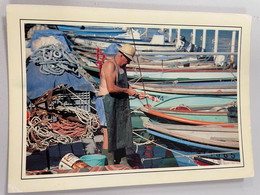 Delcampe - CPSM - ART Et NATURE - Retour De Pêche --- Flamme Sauvons L'Etang De Berre - 1992 - Fischerei