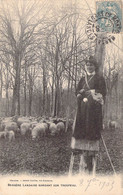 CPA Thèmes - Métiers - Paysans - Bergère Landaise Gardant Son Troupeau - Libourne - Henry Guillier - Oblitérée - Campesinos