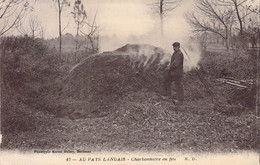 CPA Thèmes - Métiers - Paysans - Au Pays Landais - Charbonnière En Feu - M. D. - Phototypie Marcel Delboy - Animée - Paysans